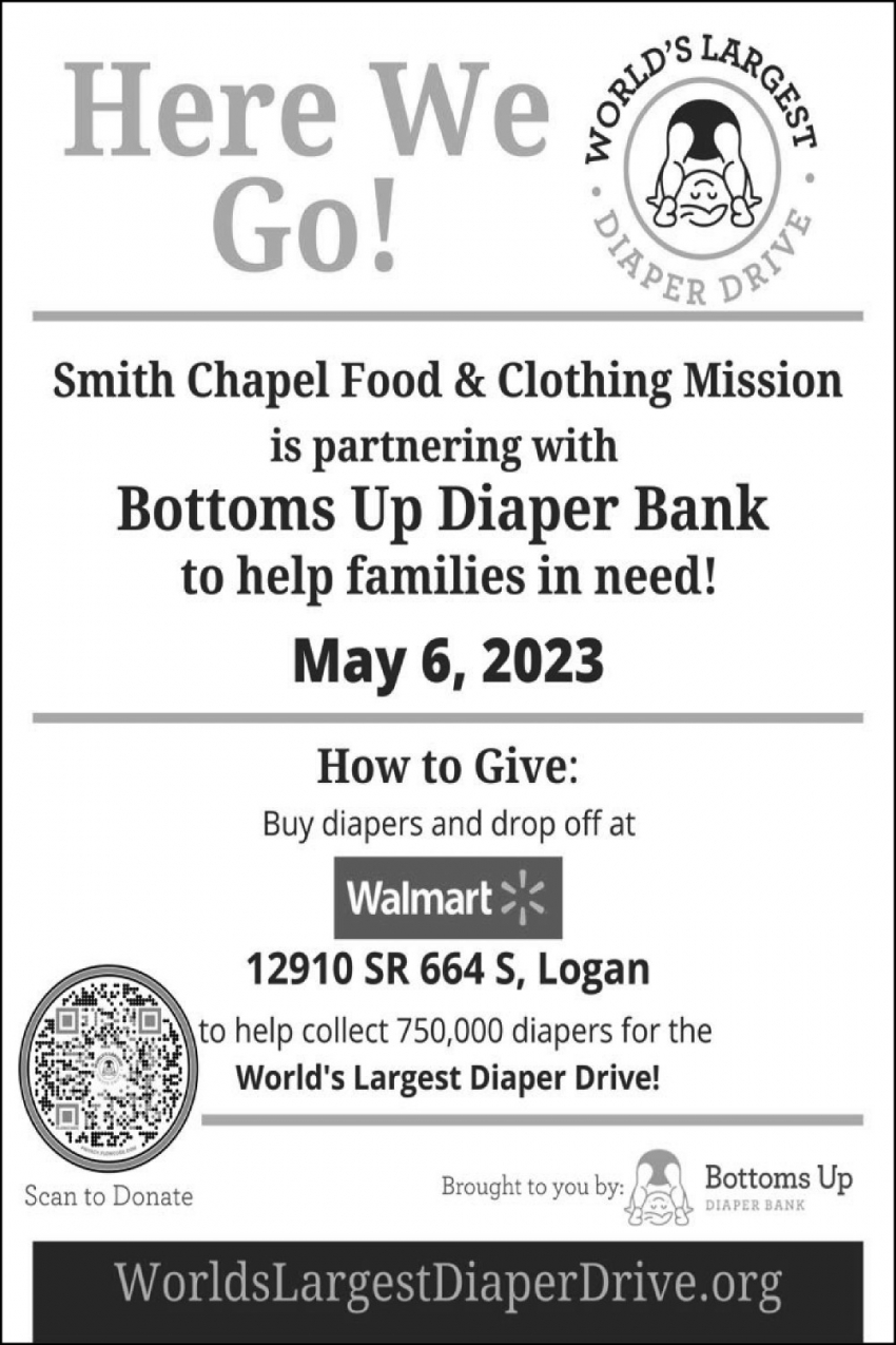 Here We Go Again, World's Largest Diaper Drive, Logan, OH