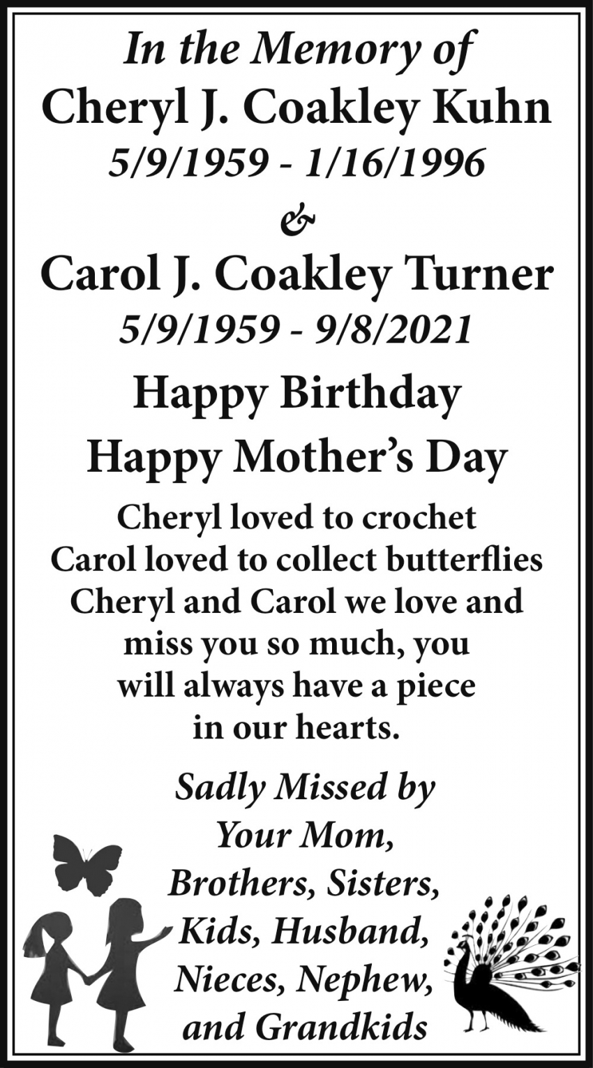 Cheryl J. Coakley Kuhn, Obituaries